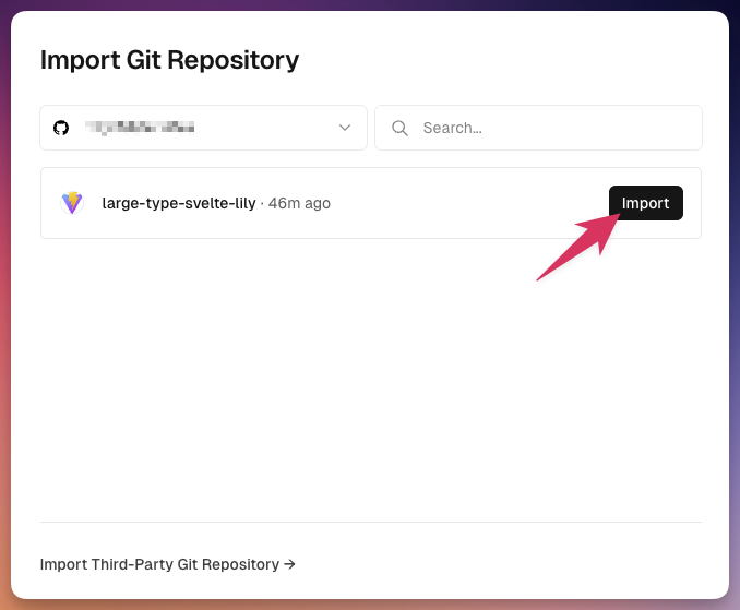 Import your repository